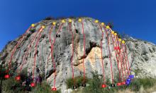 climbing topo, Pego, Calpe, Spain