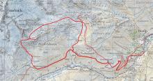 Topo of Chli Bielenhorn ski tour