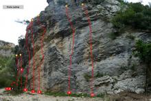 Rodellar climbing topo Furia Latina