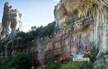 Rodellar climbing topo pince sans rire