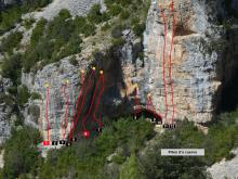 Rodellar piton d'o cuervo climbing topo