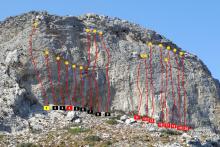 Climbing topo Kalymnos Telendos Eros